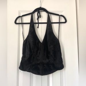 J. R. Nites by Caliendo Black Velvet Halter Top